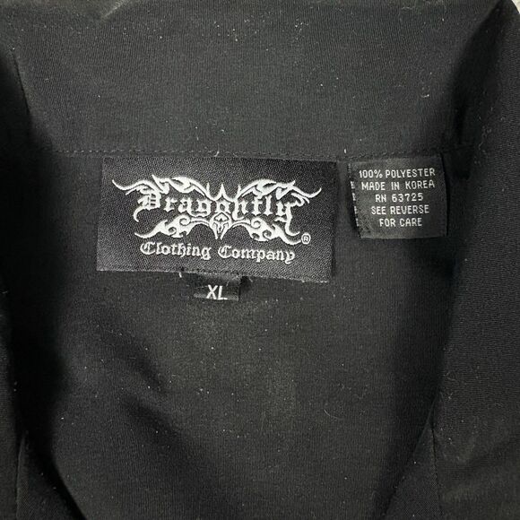 Vintage Dragonfly Gargoyle Shirt XL Black Gothic Demon Obscene Rare Y2K - Picture 4 of 8
